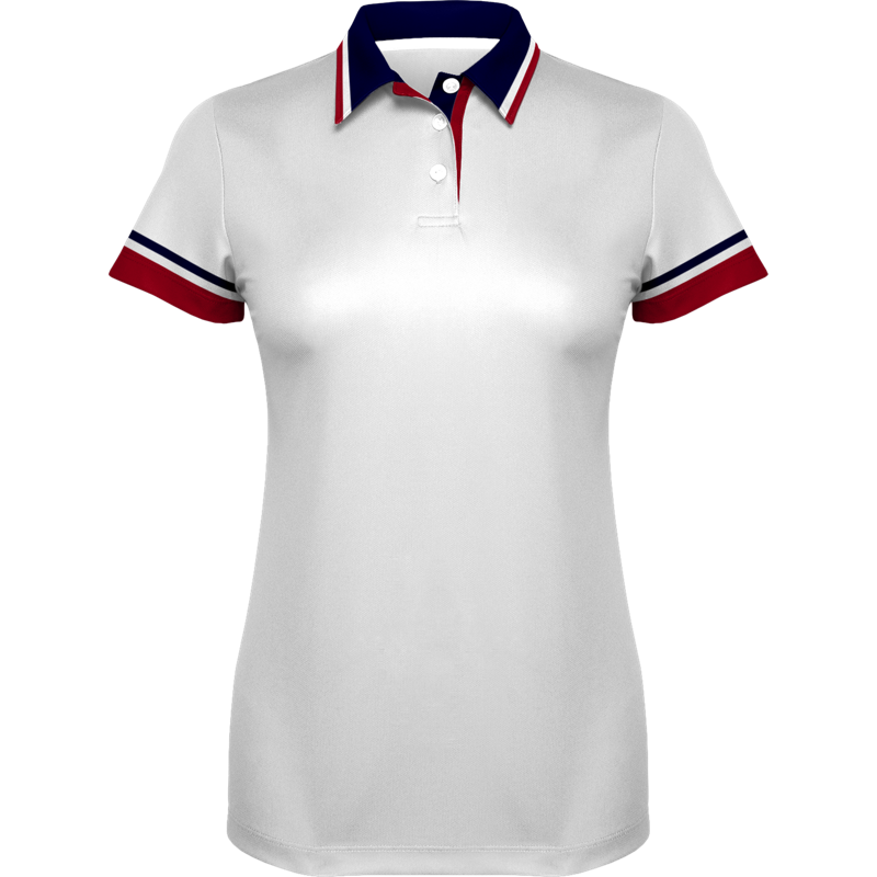 Solid White Contrast Collar & Rib Polo Shirt