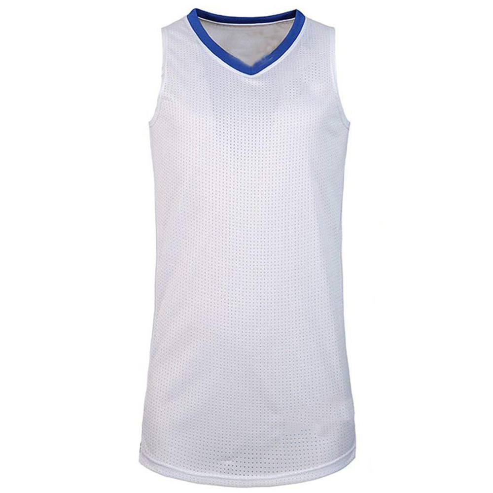 Breathable White Basketball Uniform
