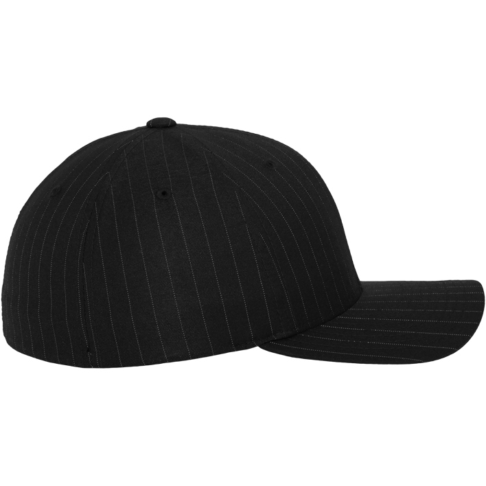 Self-colored Stylish Pinstripes Black Cap