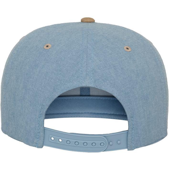 Chambray-Suede Snapback Cap