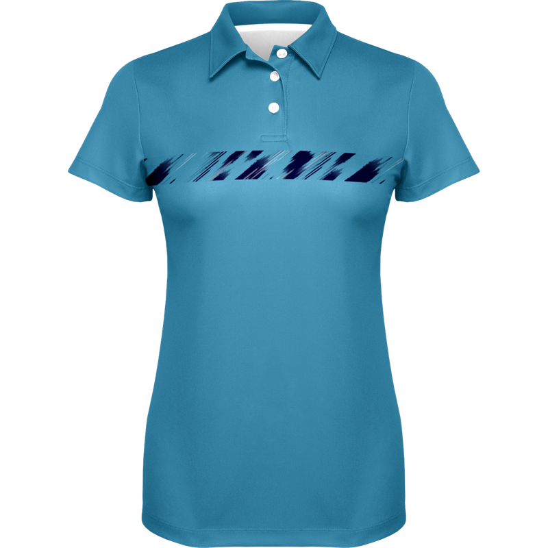 Solid Front Strip Printed Polo Shirt