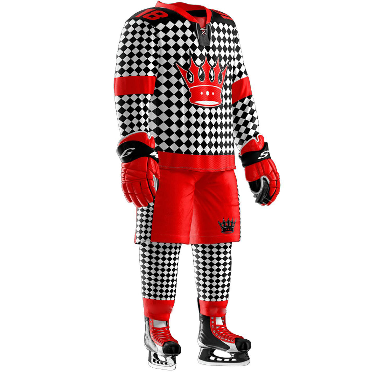 Custom Player Name Ice Hockey Uniform