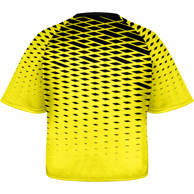 Solid Yellow Black Sublimated Lacrosse Jersey