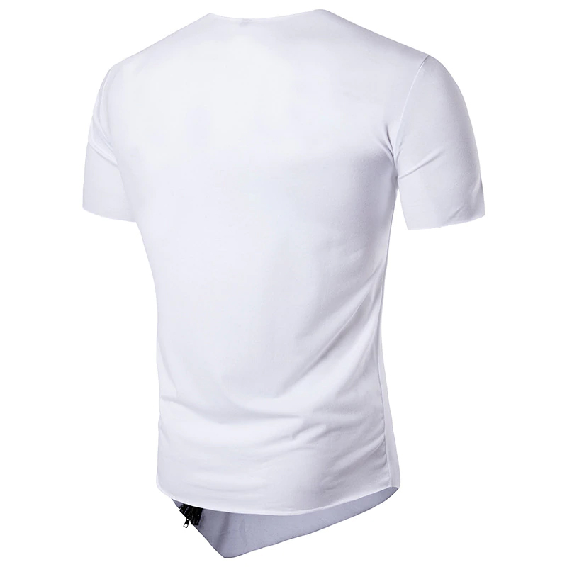 Black PU Patchwork T-Shirt