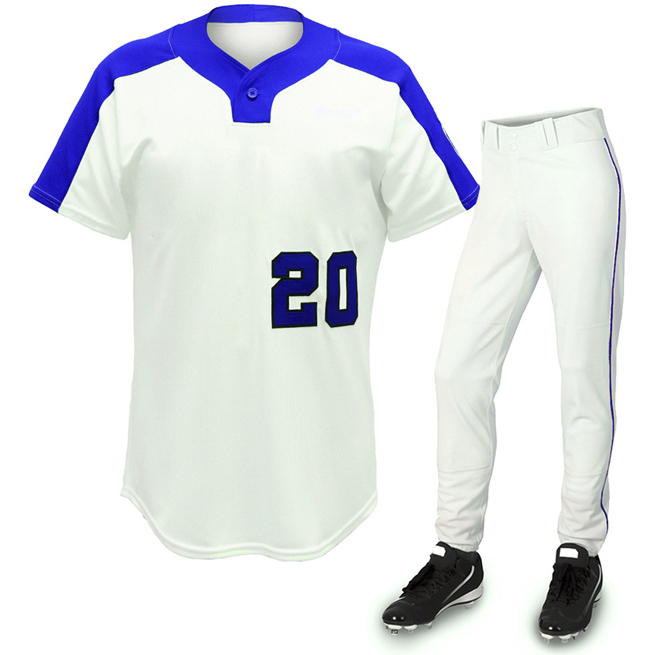 White Unisex Baseball Uniform