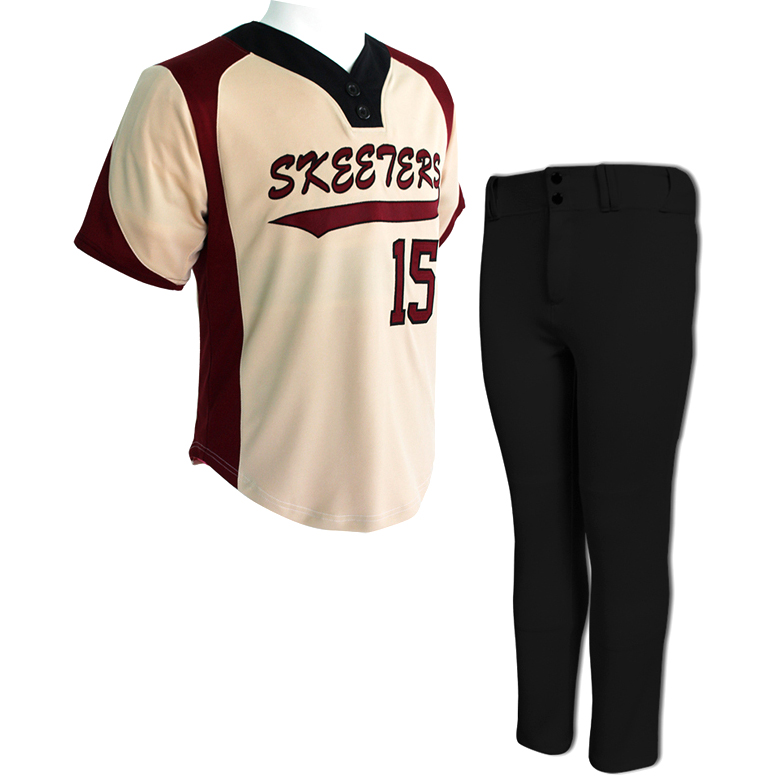 V-Neck Pullover Baseball Uniform Set
