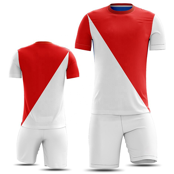 White Red Soccer Uniforms