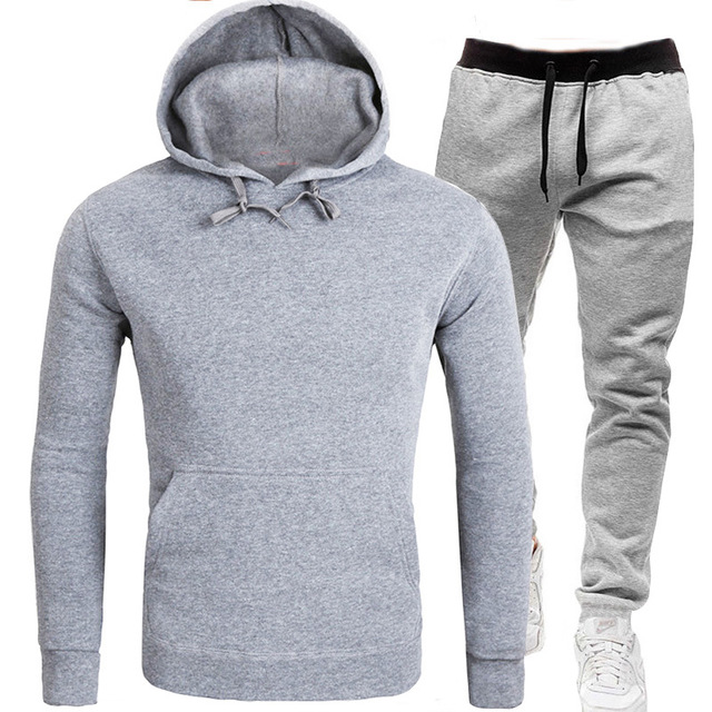 Wholesale Blank Pullover hooded Tracksuits