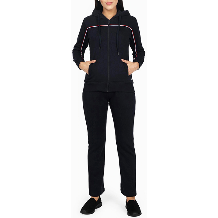 Navy Blue Solid Tracksuits