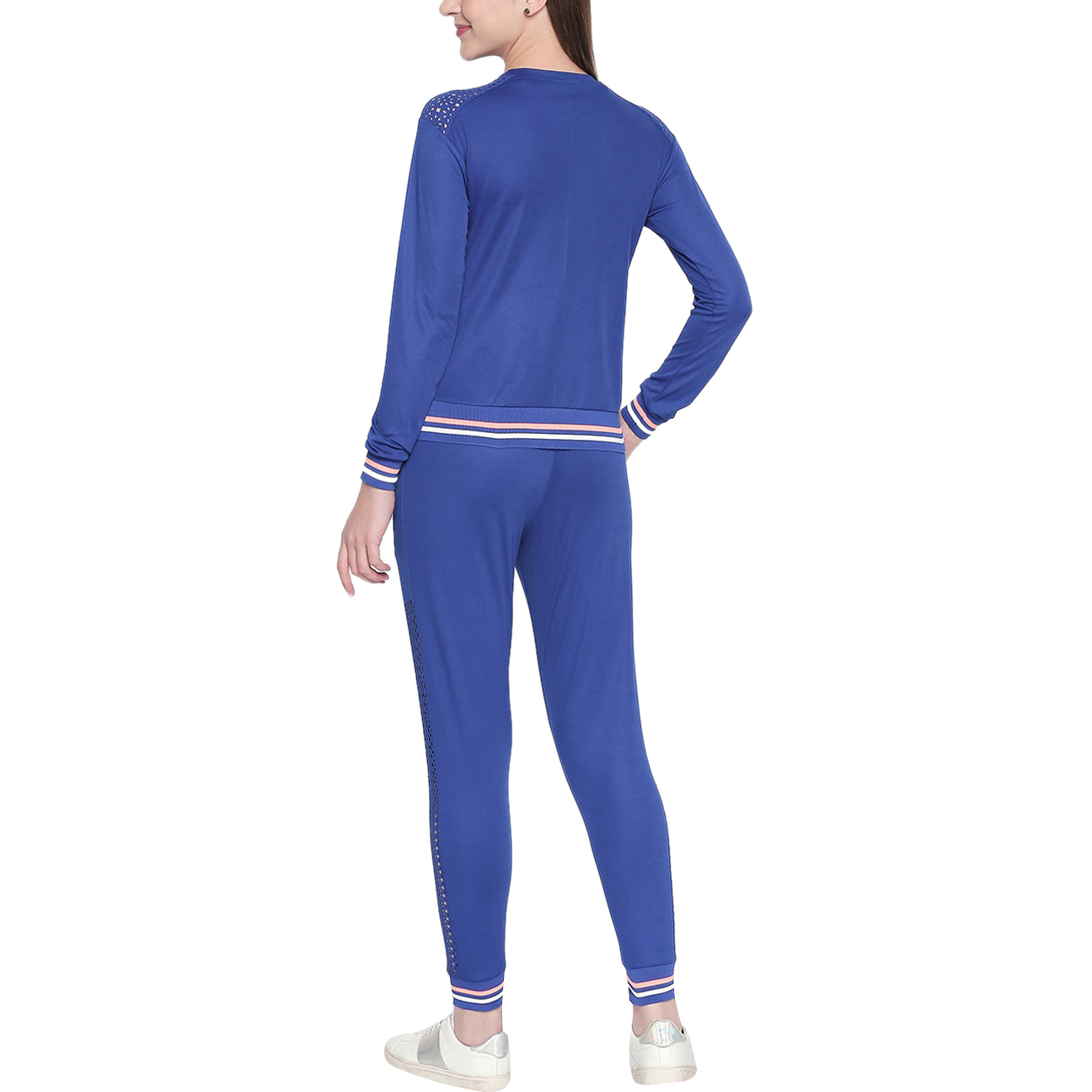 Women Blue Solid Tracksuits