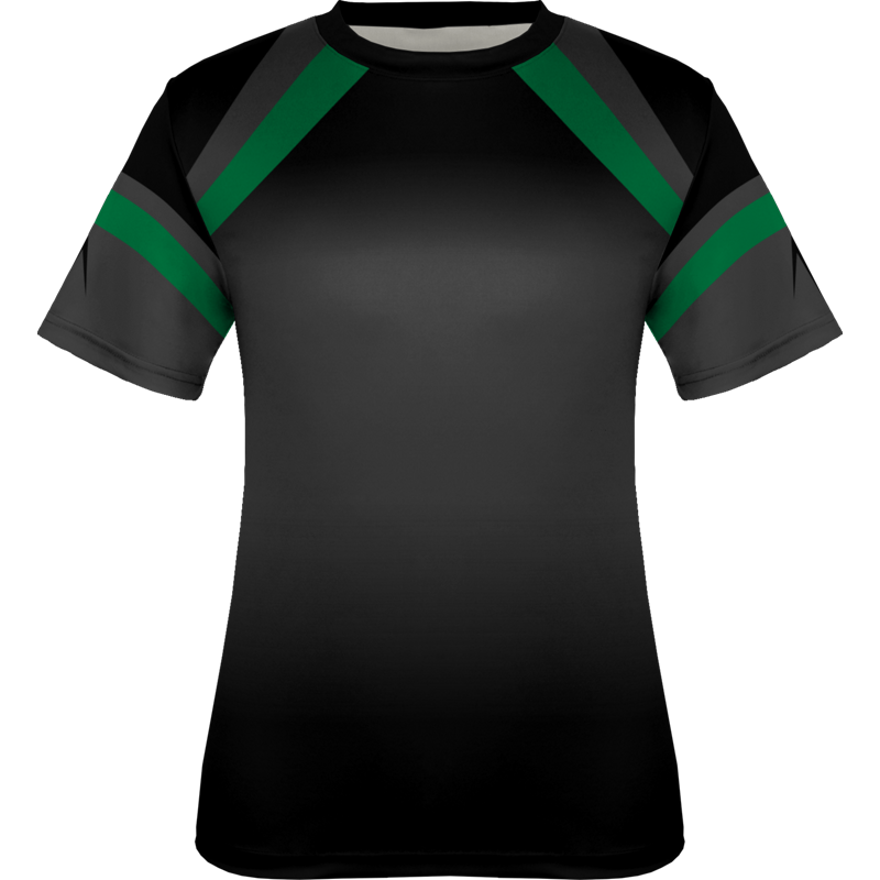 Women Black Colorblock Printed Tennis T Shirt