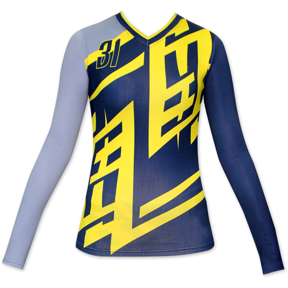 Women Full Sleeve Sublimated Volleyball Jersey