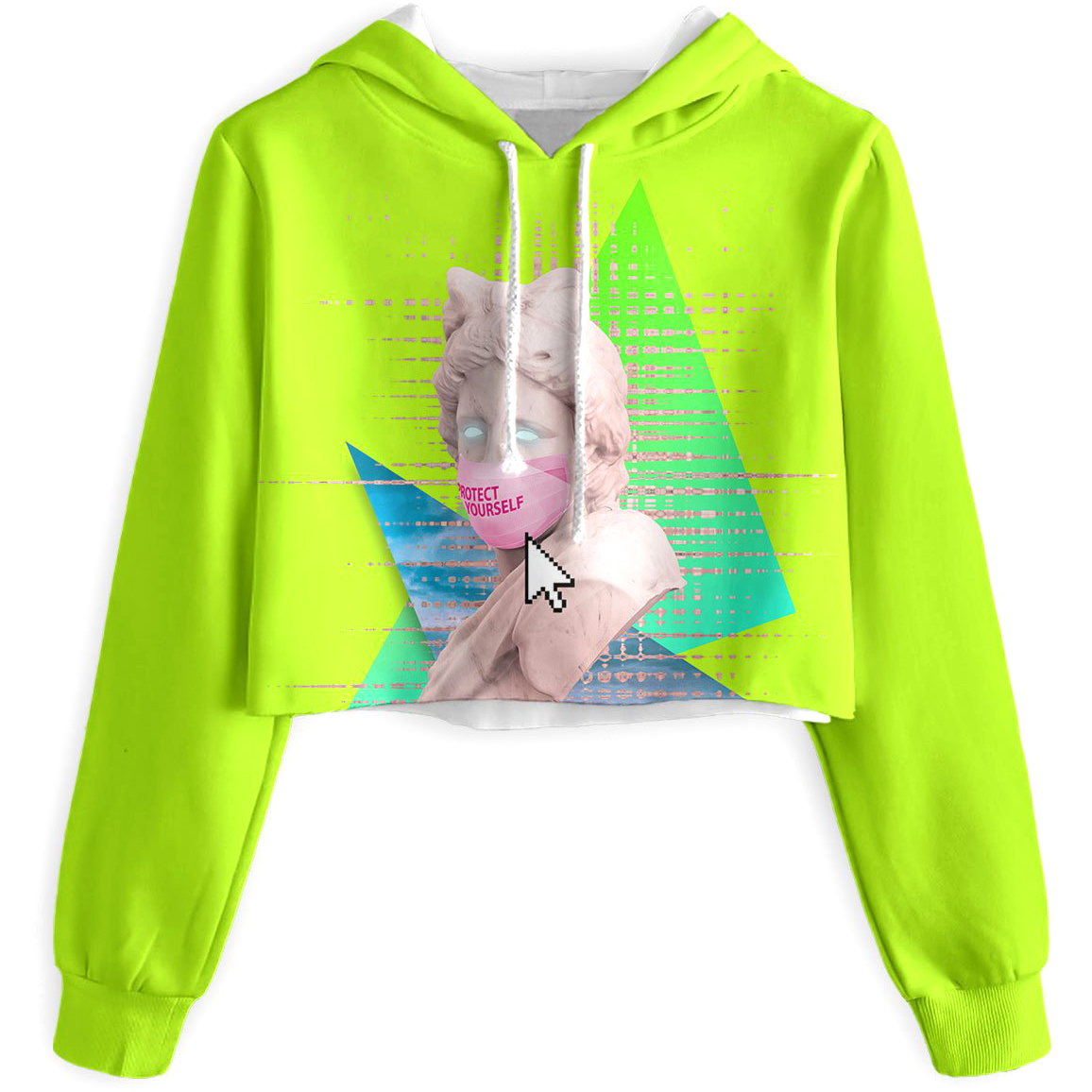 Protect Youself Cropped Hoodie
