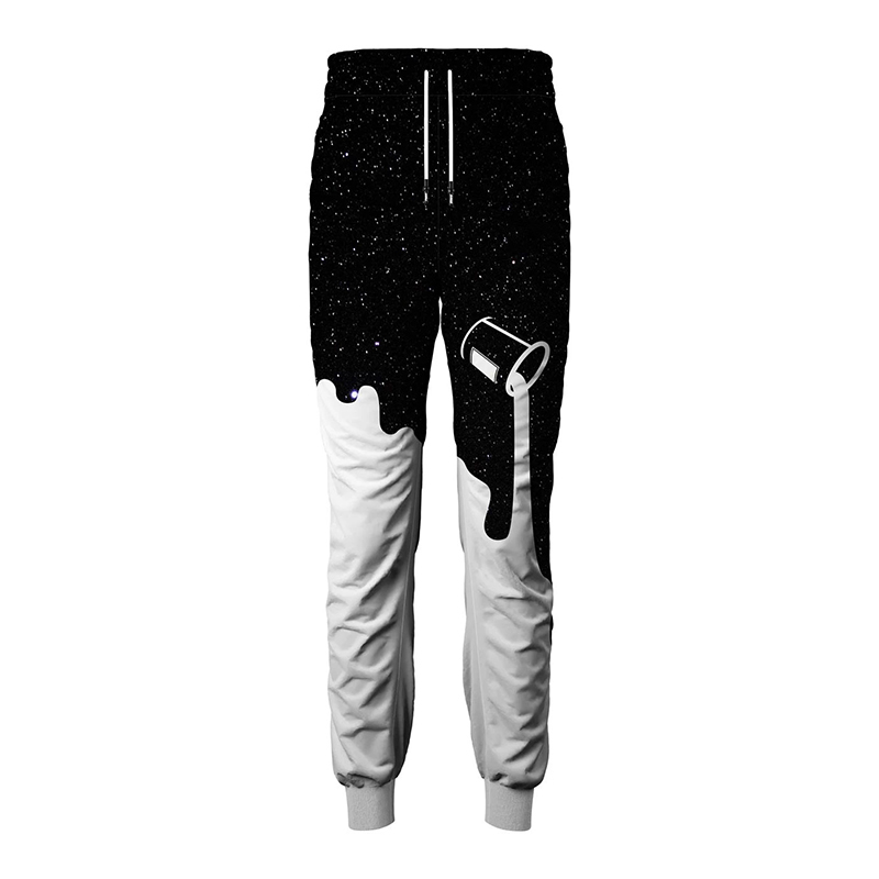 Black & White Printed Jogger Pants