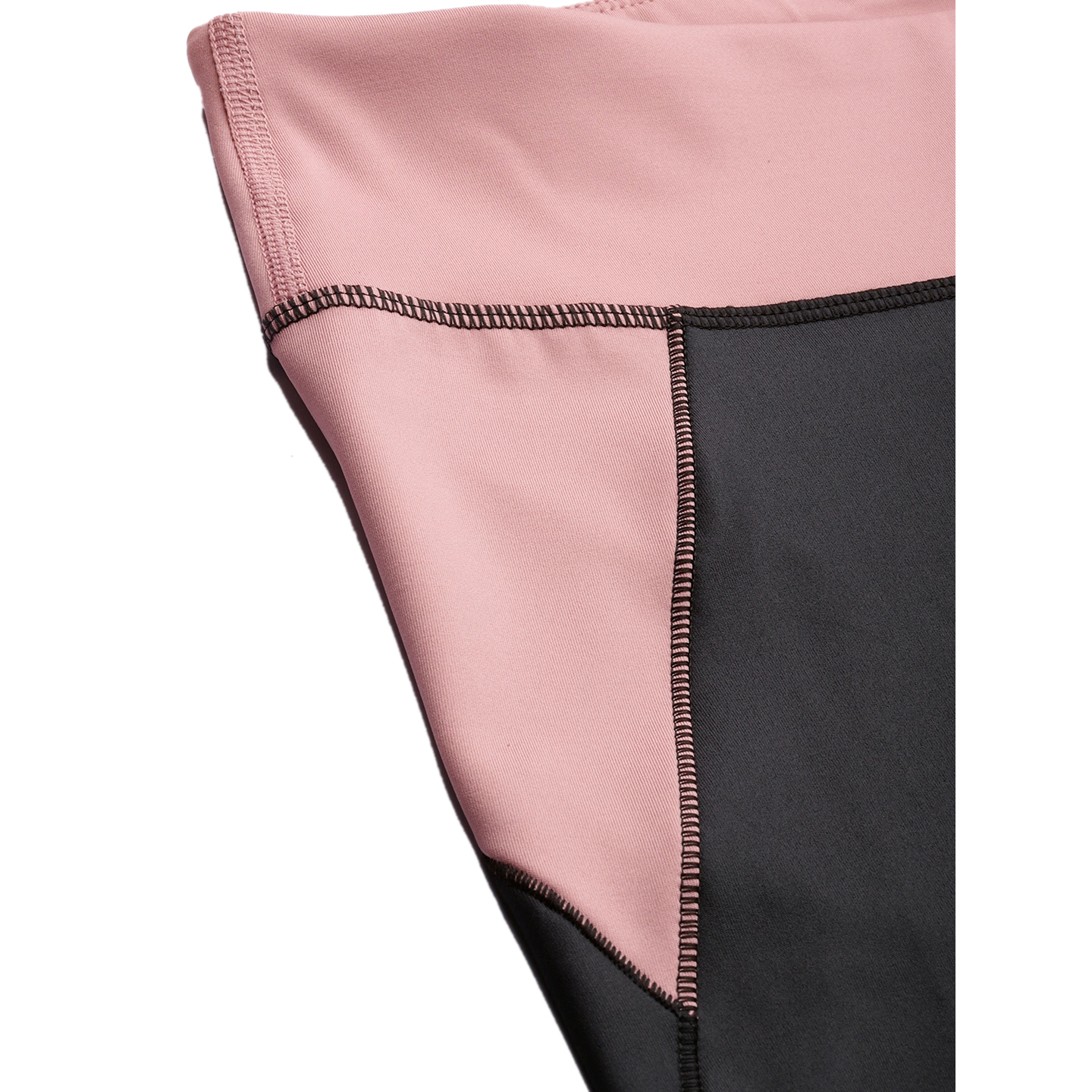 Black & Pink Colorblocked Leggings