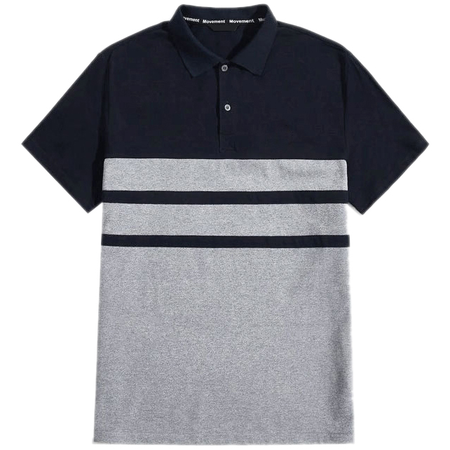 Patched Colorblock Polo Shirt