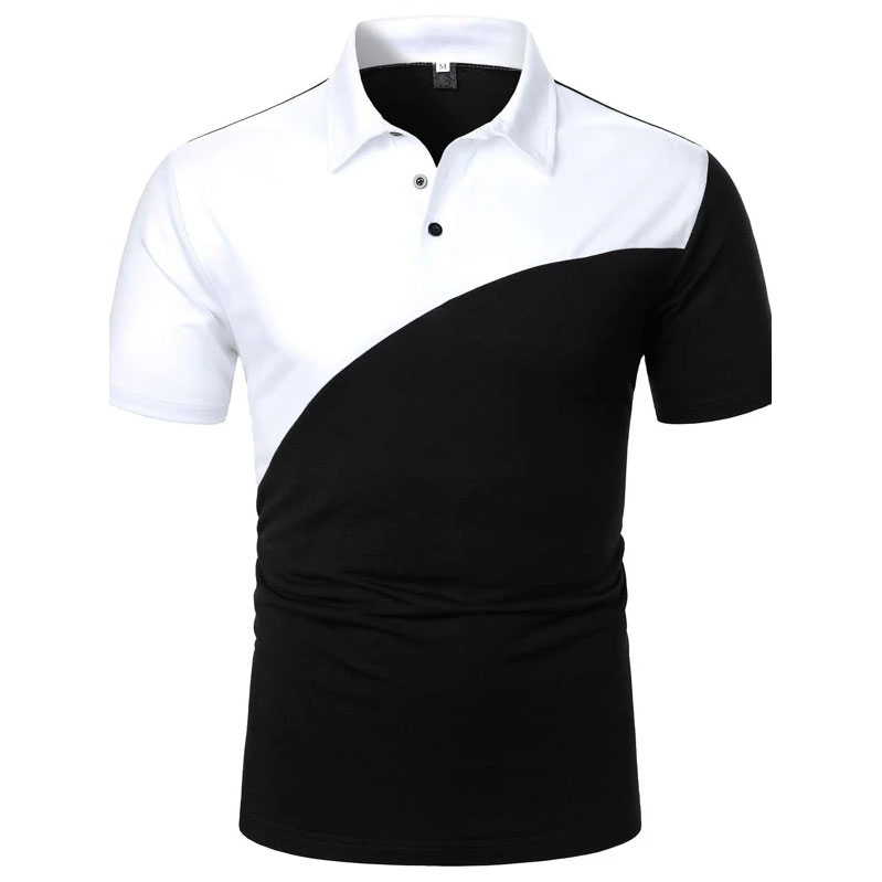 Black & White Two Tone Polo Shirts